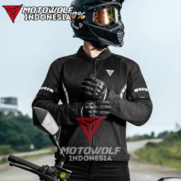 Motowolf Jaket Touring Motor Mesh Plus Protector Musim Panas 0530