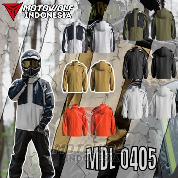 Motowolf Jas Hujan Motor Premium Jaket Poliester Lv4 All Season 0405