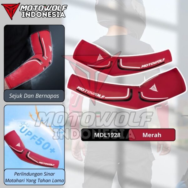 Motowolf Manset Tangan Motor Arm Sleeve Sepeda Anti UV UPF50+ 1928 - Image 11