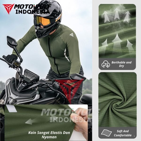 Motowolf Inner Protector Baju Riding Safety 7 Area Unisex 1032 - Image 8