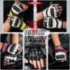 Sarung Tangan Motor Kulit Half Finger Karbon Protector Motowolf 0327B