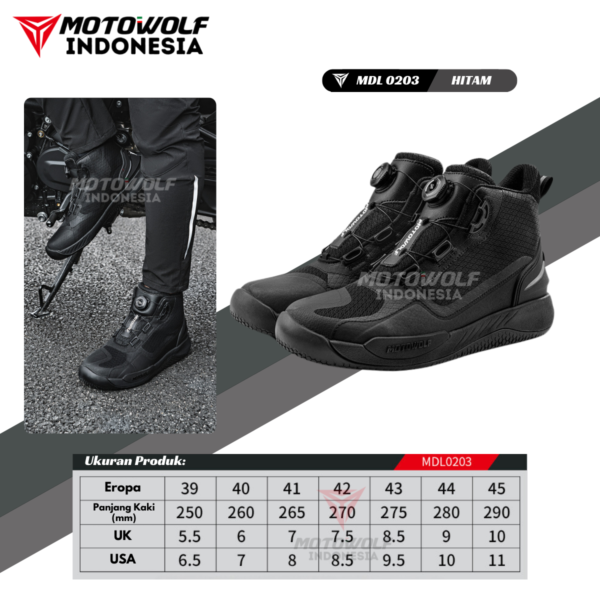 Motowolf Sepatu Boot Motor Sunmori Touring Adventure Racing 0203 - Image 9