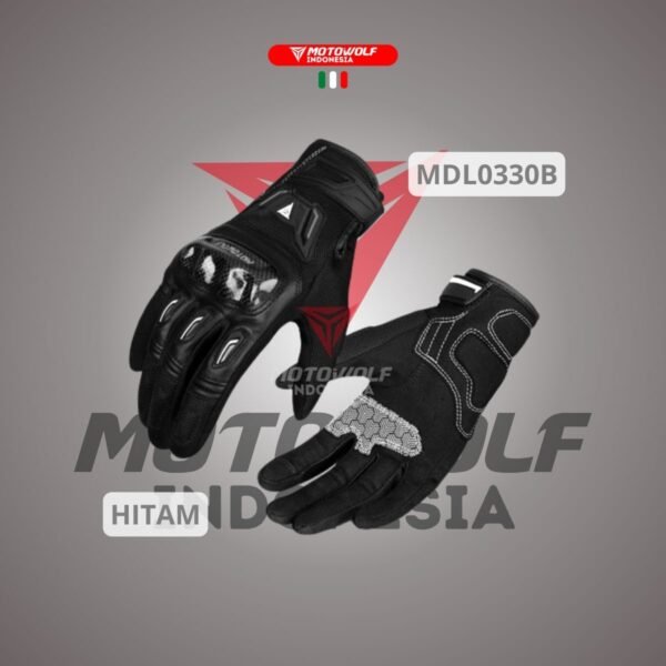 Motowolf Sarung Tangan Motor Touch Screen Premium Biker Glove Cewek Protector 0330B - Image 9