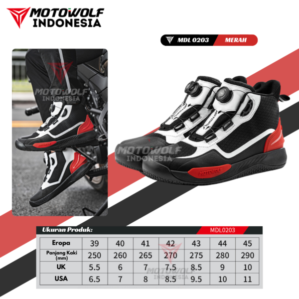 Motowolf Sepatu Boot Motor Sunmori Touring Adventure Racing 0203 - Image 10