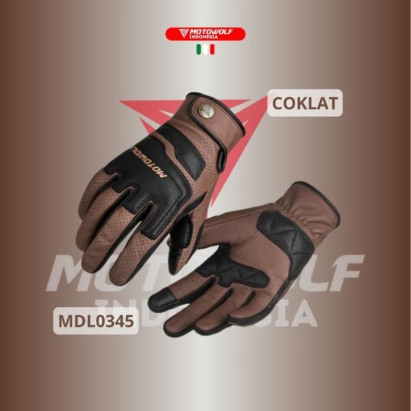 Motowolf Sarung Tangan Motor Retro Kulit Touchscreen Soft Protector 0345 - Image 10
