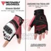 Sarung Tangan Motor Kulit Half Finger Karbon Protector Motowolf 0327B - Image 7