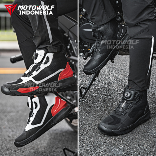 Motowolf Sepatu Boot Motor Sunmori Touring Adventure Racing 0203 - Image 2