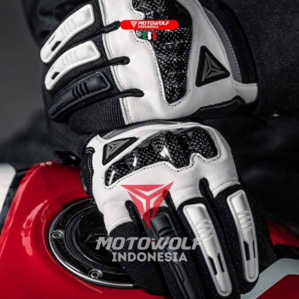 Motowolf Sarung Tangan Motor Protector Carbon Kulit Breathable 0333B
