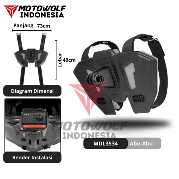 Motowolf Helmet Camera Mount Action Cam GOPRO Helm Mounting MDL 3534 - Image 9