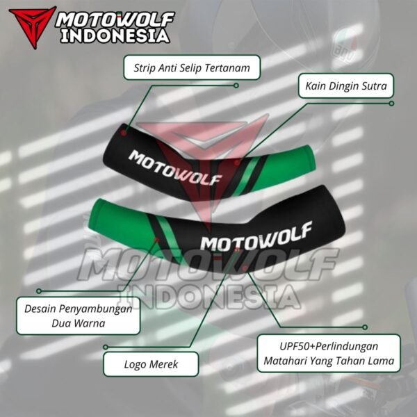 Motowolf Manset Tangan Motor Arm Sleeve Sepeda Anti UV UPF50+ 1928 - Image 3