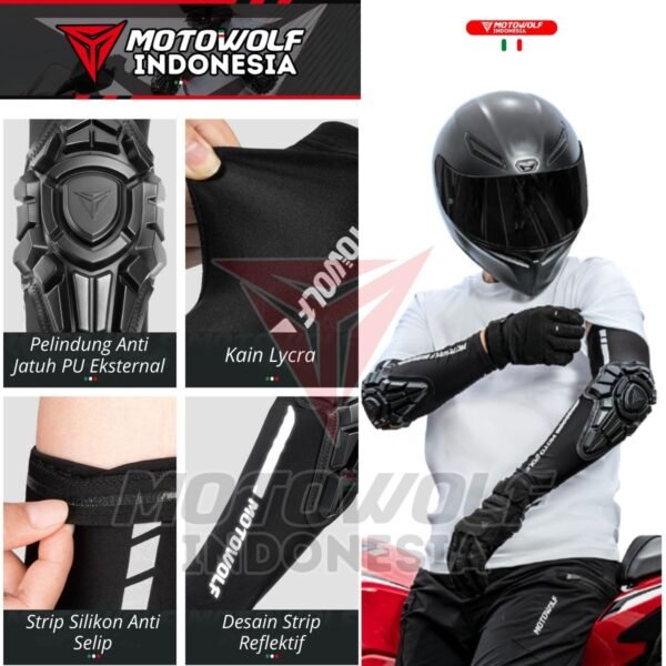 Motowolf Inner Soft Pad Protector Lycra Motor Sports Aktivitas Outdoor 1020B - Image 7