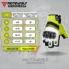 Sarung Tangan Motor Kulit Half Finger Karbon Protector Motowolf 0327B - Image 10