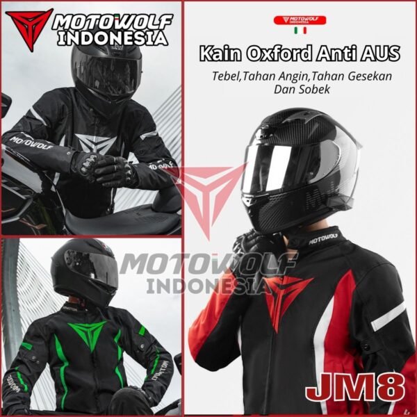 Jaket Motor Sunmori Touring Windbreaker Plus Winter Warm Plus CE Level 1 Motowolf JM8 - Image 6
