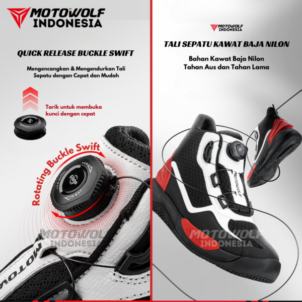 Motowolf Sepatu Boot Motor Sunmori Touring Adventure Racing 0203 - Image 5