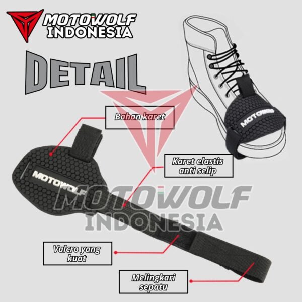 Shift Pad Pelindung Sepatu Protective Padding Gear Motowolf MDL 1901 - Image 2