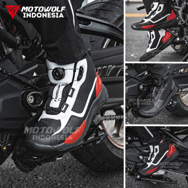 Motowolf Sepatu Boot Motor Sunmori Touring Adventure Racing 0203 - Image 8