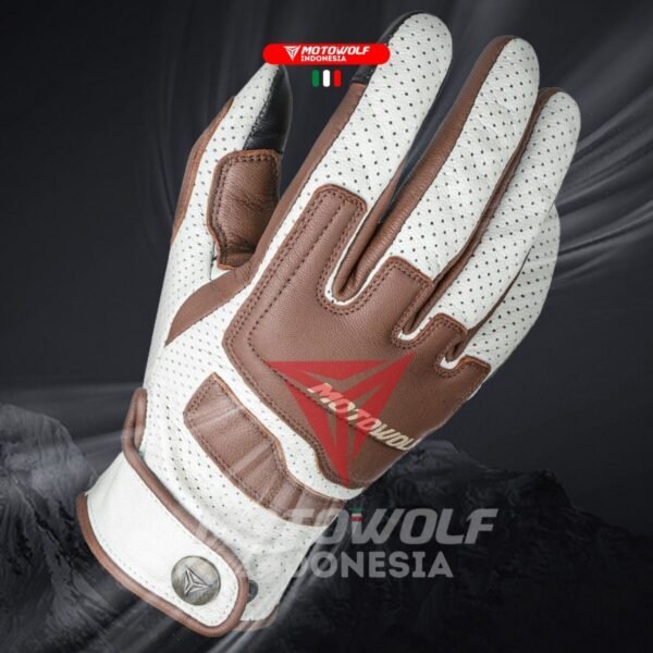 Motowolf Sarung Tangan Motor Retro Kulit Touchscreen Soft Protector 0345 - Image 4