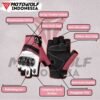 Sarung Tangan Motor Kulit Half Finger Karbon Protector Motowolf 0327B - Image 3