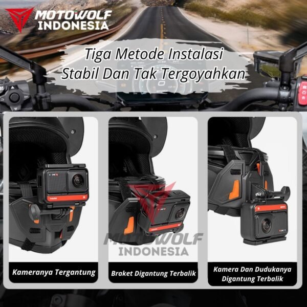 Motowolf Helmet Camera Mount Action Cam GOPRO Helm Mounting MDL 3534 - Image 4