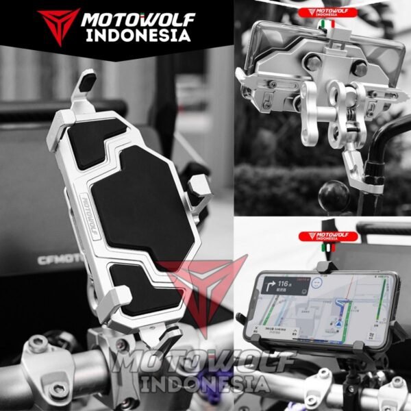 Phone Holder Motor Shockproof Aluminium Motowolf Stabilizer 2826