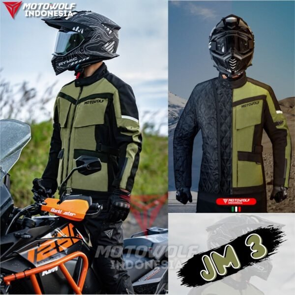 Jaket Touring Motor Waterproof Protector CE1 5 Sisi + Inner Heater Motowolf JM3 - Image 2