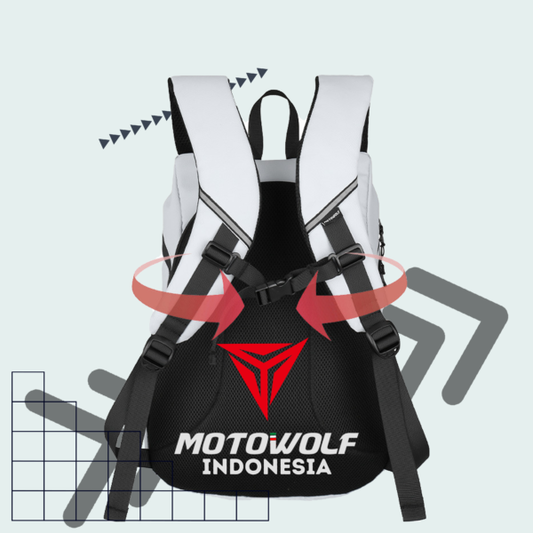 Motowolf Tas Helm Backpack Anti Air Dual Resleting Large Capacity 0726 - Image 7