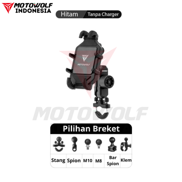 Motowolf Phone Holder Motor Anti Getar Plus Braket Action Cam 2827D - Image 11