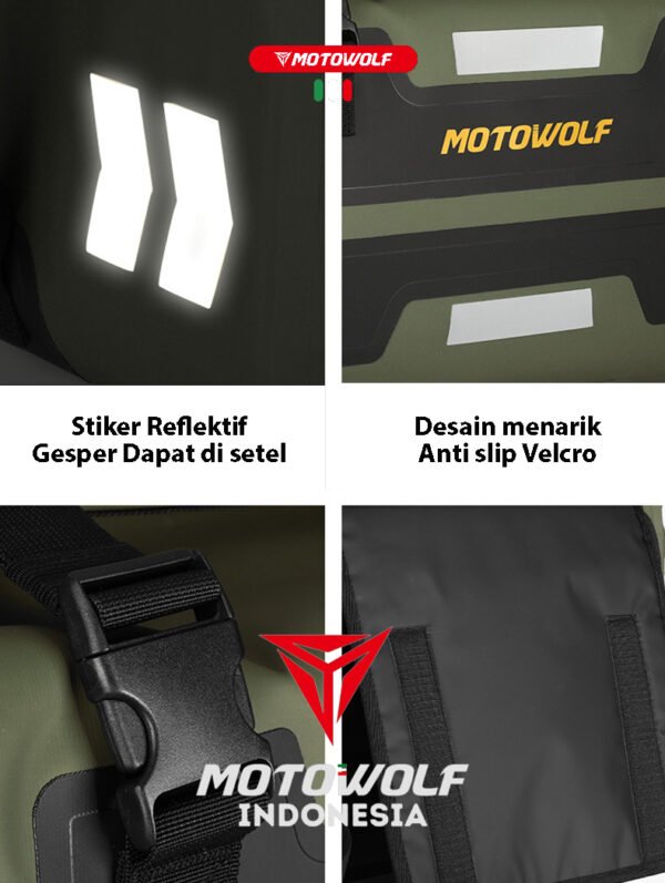 Motowolf Side Bag Motor Tas Travel Touring Multifungsi Anti Air 0720 - Image 4