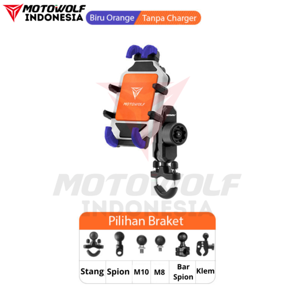 Motowolf Phone Holder Motor Anti Getar Plus Braket Action Cam 2827D - Image 13