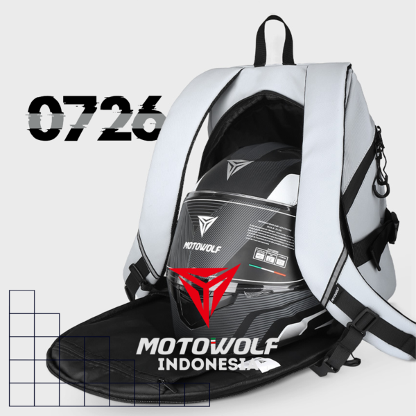 Motowolf Tas Helm Backpack Anti Air Dual Resleting Large Capacity 0726 - Image 4
