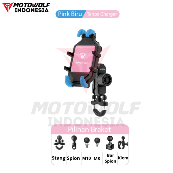 Motowolf Phone Holder Motor Anti Getar Plus Braket Action Cam 2827D - Image 14