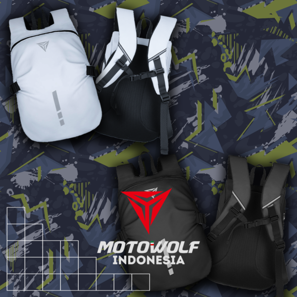 Motowolf Tas Helm Backpack Anti Air Dual Resleting Large Capacity 0726