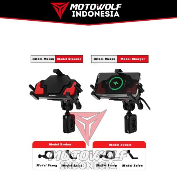 Phone Holder Motor Shockproof Aluminium Motowolf Stabilizer 2826 - Image 3