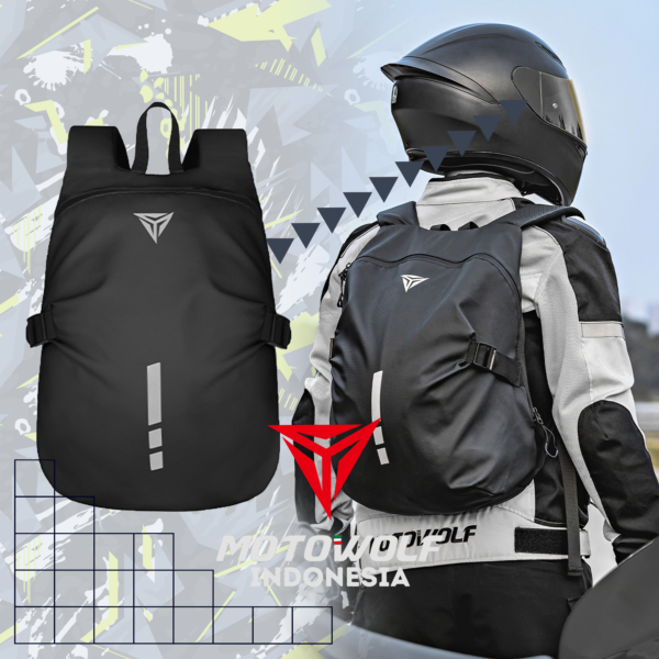 Motowolf Tas Helm Backpack Anti Air Dual Resleting Large Capacity 0726 - Image 3