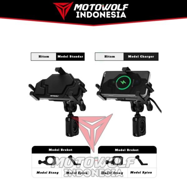 Phone Holder Motor Shockproof Aluminium Motowolf Stabilizer 2826 - Image 2