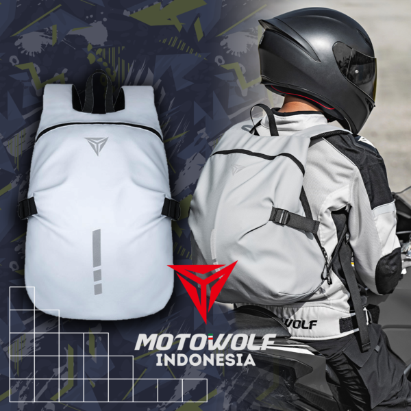 Motowolf Tas Helm Backpack Anti Air Dual Resleting Large Capacity 0726 - Image 2