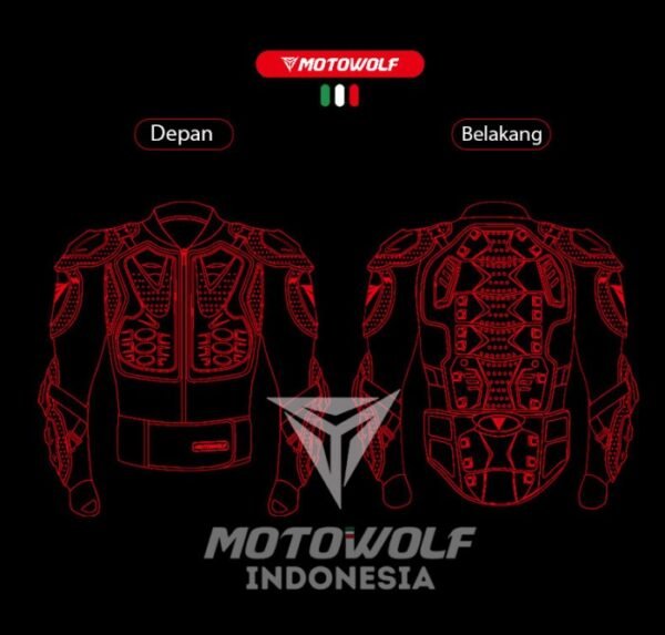 Motowolf Body Protector Armor Olahraga Sepeda Motor 1027 - Image 4