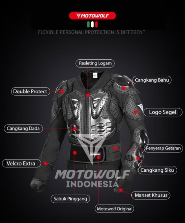 Motowolf Body Protector Armor Olahraga Sepeda Motor 1027 - Image 3