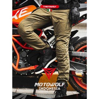 Motowolf Celana Motor Cargo Plus Protector Ventelasi Dalam Kota 0608