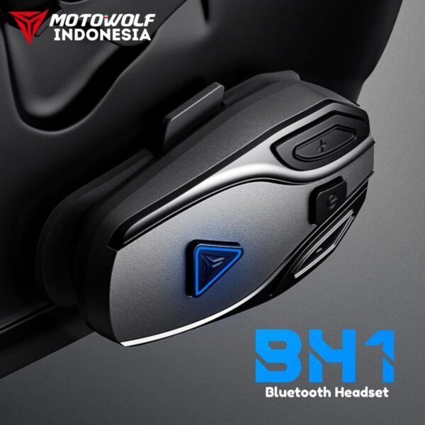 Motowolf Speaker Blouetooth Headset Audio Intercom Baterai 70 Jam Standby ENC Jernih Full Face & Half Face BH1