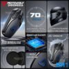 Motowolf Speaker Blouetooth Headset Audio Intercom Baterai 70 Jam Standby ENC Jernih Full Face & Half Face BH1 - Image 9