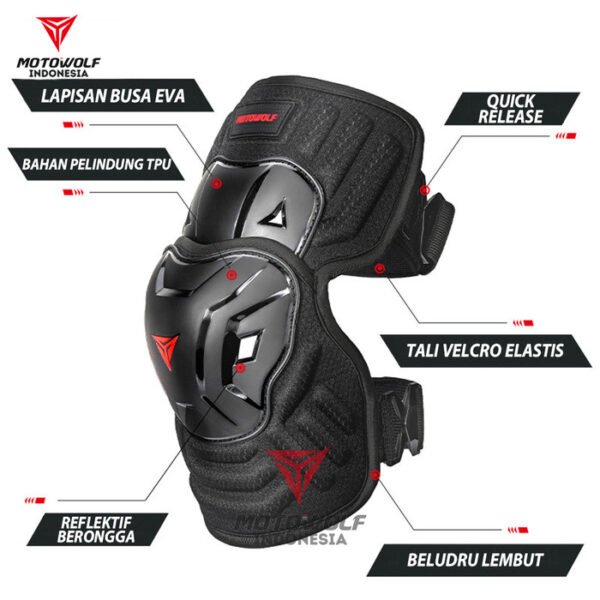 Motowolf Protector Kaki Lapis Beludru Dekker Motor 1029B - Image 3
