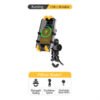 Motowolf Phone Holder Charger Wireless Stabilizer Anti Theft 2827C - Image 12